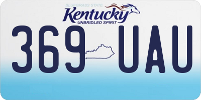 KY license plate 369UAU