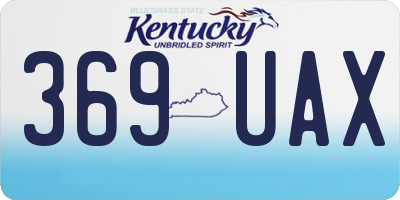 KY license plate 369UAX