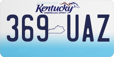 KY license plate 369UAZ