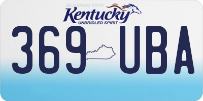 KY license plate 369UBA