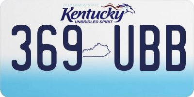 KY license plate 369UBB
