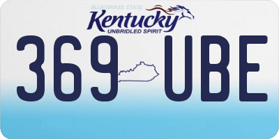 KY license plate 369UBE