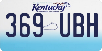 KY license plate 369UBH