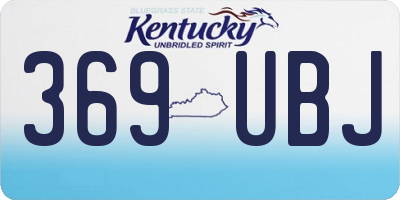 KY license plate 369UBJ