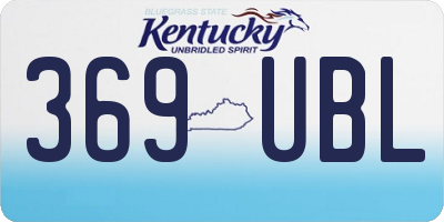 KY license plate 369UBL