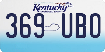 KY license plate 369UBO