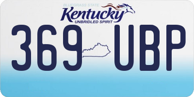 KY license plate 369UBP
