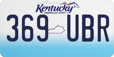 KY license plate 369UBR