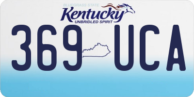 KY license plate 369UCA