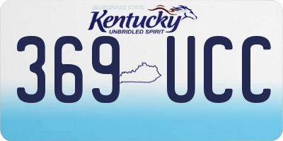 KY license plate 369UCC