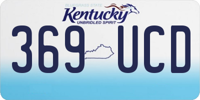 KY license plate 369UCD