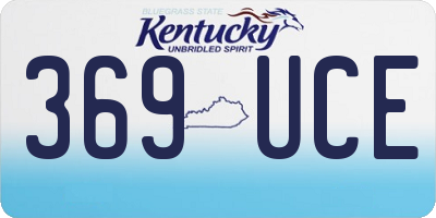 KY license plate 369UCE