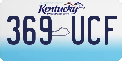 KY license plate 369UCF