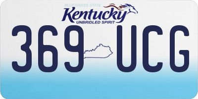 KY license plate 369UCG