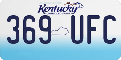 KY license plate 369UFC