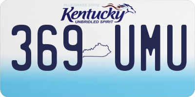 KY license plate 369UMU