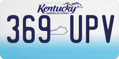 KY license plate 369UPV