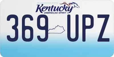 KY license plate 369UPZ
