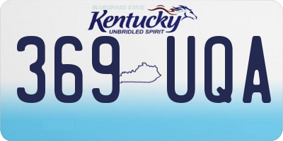 KY license plate 369UQA