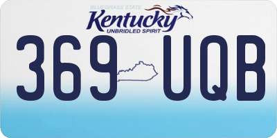 KY license plate 369UQB
