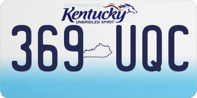 KY license plate 369UQC