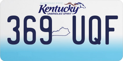 KY license plate 369UQF