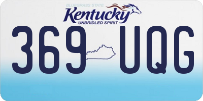 KY license plate 369UQG