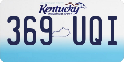 KY license plate 369UQI
