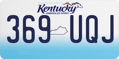 KY license plate 369UQJ
