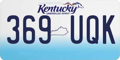 KY license plate 369UQK