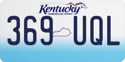 KY license plate 369UQL