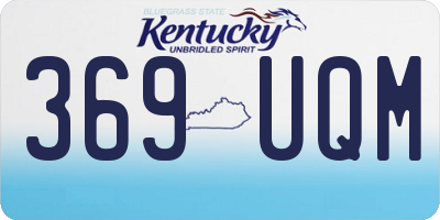 KY license plate 369UQM