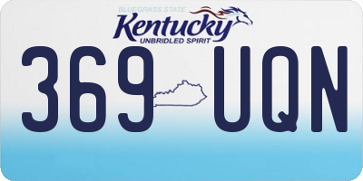 KY license plate 369UQN