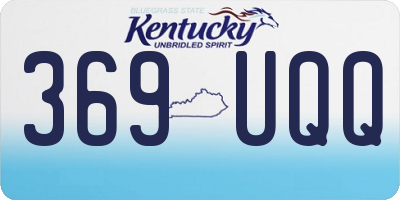 KY license plate 369UQQ