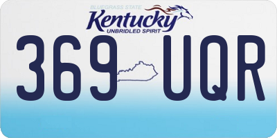 KY license plate 369UQR