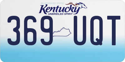 KY license plate 369UQT