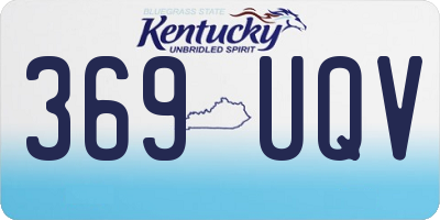 KY license plate 369UQV