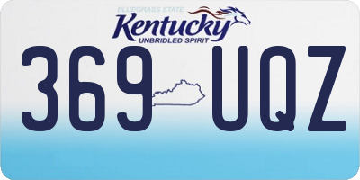 KY license plate 369UQZ
