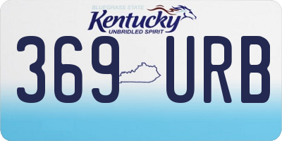 KY license plate 369URB