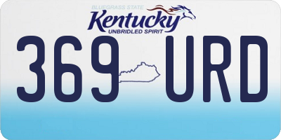 KY license plate 369URD