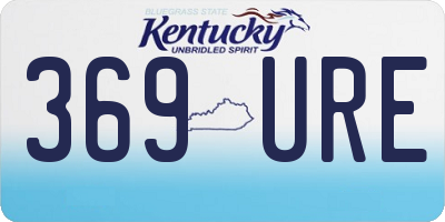 KY license plate 369URE