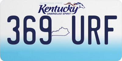 KY license plate 369URF