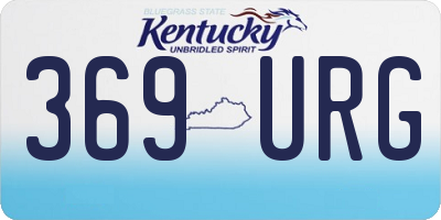 KY license plate 369URG