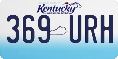 KY license plate 369URH