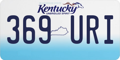 KY license plate 369URI