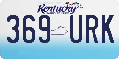 KY license plate 369URK