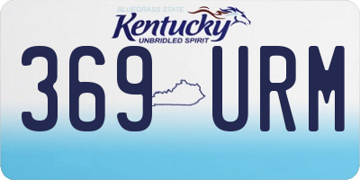 KY license plate 369URM