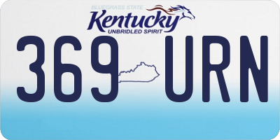 KY license plate 369URN