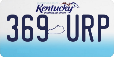 KY license plate 369URP