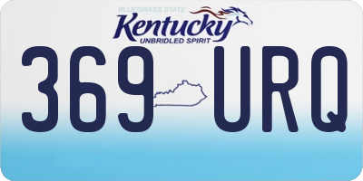 KY license plate 369URQ